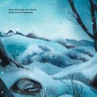 Text: "Wenn solch Zauber sich vollzieht, klingt es wie ein Wiegenlied."  
Illustration: Winterlandschaft mit schlafenden Tieren.