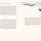 Meditationen über die Vernunft. Buch II, 1; Buch IV, 3; Buch XII, 4. Links Textpassagen, rechts Libelle-Illustration mit Wellen.