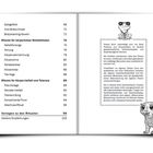 Inhaltsverzeichnis links mit Themen und Seitenzahlen. Rechts ein Text über Body Positivity, darüber und darunter zwei Tierillustrationen.