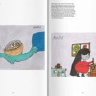 Links: Text über Moses im Nil und Säuglingsheim, daneben Illustrierung. Rechts: Erfahrung beim ersten Besuch der Mutter.