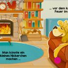 "Man könnte ein kleines Nickerchen machen ... vor dem knisternden Feuer im Kamin." Ein Hund schläft auf dem Sofa, eine Katze schaut zu.