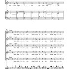 Notenblätter mit Textzeilen "thy God reigneth" und "Break forth into joy" für Canto, Alto, Tenor und Basso Stimmen.