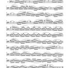 "Exercice du legato ou lié" – Allegro moderato, Musiknoten über mehrere Zeilen mit dynamischen Bögen und Fingersätzen.