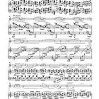 Notenblatt mit Anweisungen wie "Più mosso", "poco rit.", "calando". Musikalische Notationen und komplexe Notenlinien.