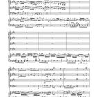 Eine Seite mit Musiknoten, Taktarten und Notenschlüssel. Es zeigt Partituren mit verschiedenen Notenlinien und Taktstrichen.