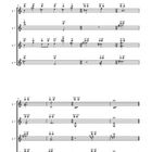 Seite 3. Notenblätter mit mehreren Systemen. Musikalische Symbole und Akkorde sind auf fünf Notenzeilen verteilt.