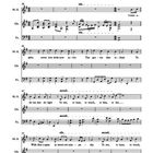 Seite 2: Musiknoten und Texte mit Anweisungen wie "accel." und "rit." Es gibt getrennte Parts für Git., M.-S. und Vc.