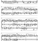 Notenblatt mit musikalischen Anweisungen wie "p", "sfz", "mf" und "f". Enthält viele Noten und komplexe Musiknotationen.