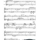 "Walgesänge", Notenblatt für Flöten, ruhig dahingleitend, mit einem gezeichneten Wal unten rechts.