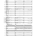 Partiturseite mit Instrumentennamen wie Flöte, Oboe, Trompete. Enthält musikalische Anweisungen wie "Maestoso".