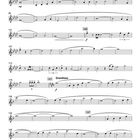 Notenblatt mit musikalischen Anweisungen: "Trio", "Grandioso". Unten: "IM ZEICHEN DER MUSIK | B Flügelhorn 1".