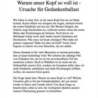 1. Warum unser Kopf so voll ist - Ursache für Gedankenballast

Der Text beschreibt die ständige mentale Überlastung im Alltag.