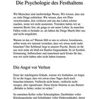 "2 Die Psychologie des Festhaltens. Die Angst vor Verlust. Ein Text darüber, warum Menschen an Besitz festhalten."