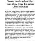 Kapitel 1: Das emotionale Auf und Ab – wenn kleine Dinge dein ganzes Leben erschüttern. Text über alltägliche Emotionen.