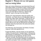 Kapitel 1: Warum wir zu viel sparen und zu wenig leben. Maria hat 80.000 Euro auf dem Konto. Thomas hat 450.000 Euro.
