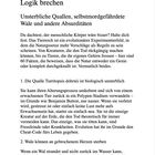 Kapitel über Tiere, die Logik brechen: Unsterbliche Quallen, sterbende Wale. Beschreibt bizarre tierische Verhaltensweisen.