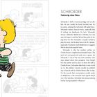 Text: “SCHROEDER” und eine Beschreibung seiner Persönlichkeit und Interessen. Links eine Cartoon-Illustration eines Jungen.