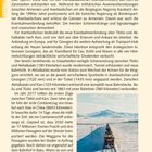 Seite 328, Titel "Die Bahnstrecke Baku–Tbilisi–Kars–Ankara". 

Ein Zug fährt durch eine schneebedeckte Landschaft im Winter.