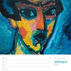 30. Woche, Juli/August 2027, 26 Mo – 01 So. Illustration eines abstrakten Kopfes in Blau.