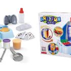 "Döner Kebab Station" für Kinder ab 3 Jahren. Enthält Spielzeugzubehör wie Friteuse, Farben, Tools und "Kebab" im Ständer.