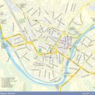 Übersichtskarte von Périgueux mit Straßennamen und wichtigen Punkten wie Jardin des Arènes und Musée d’Art.