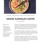 "KOKOS-GARNELEN-SUPPE - fein auch für Gäste. Für 2 Personen, 25 Min. Zubereitung. Rezept mit Mie-Nudeln, Champignons, Pak Choi."