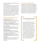 „LEBENSMITTELZUTATENLISTE RICHTIG VERSTEHEN“, „VON WEGEN GENUSSMITTEL“, „DIE DOSIS MACHT DAS GIFT“. Text über Ernährung.