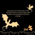 Tauche ein in die Welt von Fourth Wing und puzzle dir Tairn und Andarna für zu Hause. Silhouetten von Drachen.