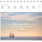 Kalender von Oktoberwoche 41, Montag der 11. bis Sonntag der 17., mit Segelboot und Zitat von Adalbert Stifter.
