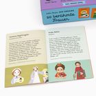 Florence Nightingale, Krankenschwester. Frida Kahlo, Malerin. Illustrationen von Frauen in passenden Outfits mit Gegenständen.