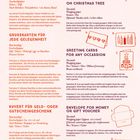 "Oh Tannenbaum", "Grusskarten für jede Gelegenheit", "Kuvert für Geld- oder Gutscheingeschenk", Anleitungen, Zeichnungen.