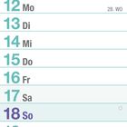 2027 Juli Kalender mit Tagen, Woche 27–30. Sonntage in Lila hervorgehoben.