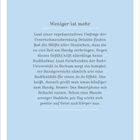 "Weniger ist mehr. 12. Januar, Dienstag." Text erklärt Umfrage zu Handyzeit; weniger Nutzung wirkt positiv auf Geist und Körper.