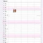 Kalenderblatt für April. Oben sitzen drei Kinder lachend auf einem Dach. Darunter sind Datum und Wochentage aufgelistet.