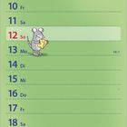 SEPTEMBER. 19 So Eidgenössischer Bettag, CH. 20 Mo Weltkindertag*. Illustration von Mäusen mit Käse und Pizza.