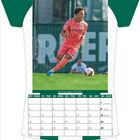 Text: Paul Erevenbangie *19.08.2007; MO-SO Kalender August.  
Logo mit Fußballthema, Spieler im pinken Trikot.