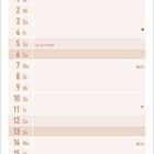 Kalenderseite Juni, zeigt Tage ohne Einträge außer "Tag der Umwelt" am 5. und "Sommeranfang" am 21. Juni. Oben Klangschalen und Orchidee.