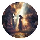 Text: "INNERER KRITIKER" und die Zahl "3". Eine Frau vor einem Spiegel in einer himmlischen, wolkigen Szene mit Lichtstrahlen.