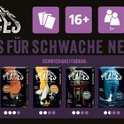 Text: "Crime Places, nichts für schwache Nerven! 16+, 1+, 120-180 Min. Schwierigkeitsgrad." Verschiedene Spielboxen.