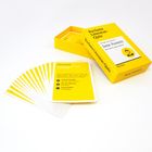 Karten mit gelbem Hintergrund, Titel: "Reclams Literatur-Quiz: Jane Austen". Gelbe Kartenbox im Hintergrund.