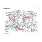 "Subway Map / Tokyo" oben links. Liniennetz in verschiedenen Farben, beschriftet mit japanischen Bahnhöfen.