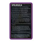 Spielregeln für ein Kartenspiel mit mehreren Spielern. Verdeckte Karten verteilen, höchster Wert gewinnt, Ziel: alle Karten ablegen.