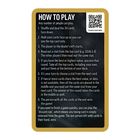 "HOW TO PLAY" zeigt Spielregeln mit 8 Schritten und umfasst ein QR-Code-Logo oben rechts zum Scannen.