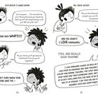 Zwei Figuren diskutieren lebhaft über Hausaufgaben, den Vater einer der beiden und besondere Behandlung.