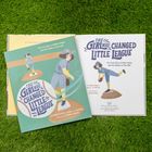 "The Girl Who Changed Little League. The True Story of Maria Pepe and Her Battle to Play Ball." Illustration eines Mädchens im Baseball-Outfit auf Rasen.