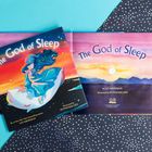 "The God of Sleep" von Lev Grossman. Bunte Buchcover mit Sternenmuster und einem schlafenden Mädchen.