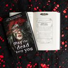 Links Buchdeckel: "may the dead keep you" von Jill Baguchinsky. Rechts Zeitungsausschnitt über Hochzeit Earnshaw-McCall.