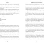 Texte: "Beyond" und "Mediumship Is for Everyone, Just Not Me". Nummerierte Liste: 1. Gathering materials, 2. Focusing, 3. Relaxing the mind and body, 4. Connecting, 5. Writing, 6. Closing the connection. Seitenzahlen 8 und 9. Text über Erfahrungen und Praktiken des Mediums mit Umfragen und Netzwerken.