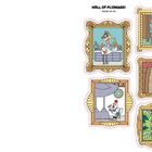 "Hall of Plumage! Pages 24–25" oben in der Mitte. Fünf Bilderrahmen enthalten stilisierte Vögel in verschiedenen Szenen.