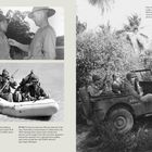 Links oben erhält Corporal Eugene L. Whatley eine Medaille. Rechts: Marines im Dschungel in einem Jeep in Puerto Rico.